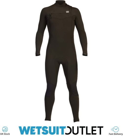 2023 Billabong Mens Absolute 5/4mm Chest Zip Wetsuit ABYW100194 Black